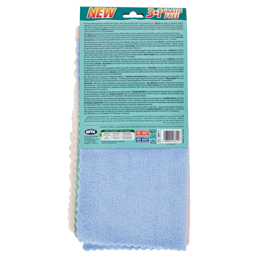 arix We Like Green Microfibre Eco Multiuso 3+1 Gratis