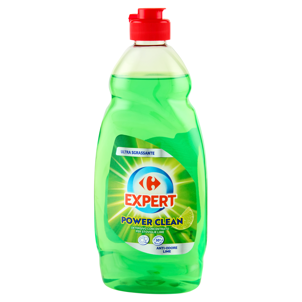Carrefour Expert Power Clean Detersivo Concentrato per Stoviglie Lime 500 ml