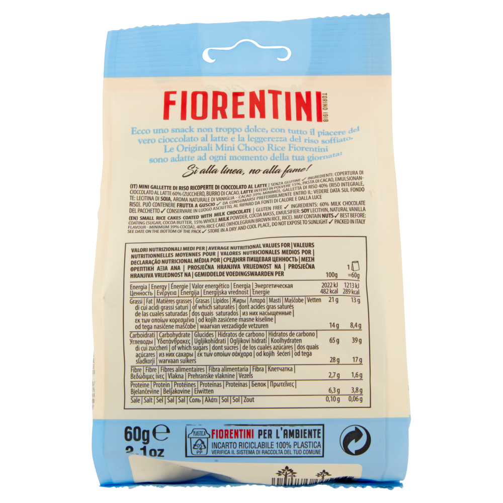 Fiorentini gli Originali Mini Choco Rice Cioccolato al Latte 60 g