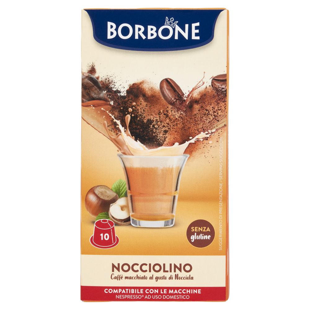 Borbone Nocciolino Compatibile Nespresso 10 Capsule 10 x 7 g