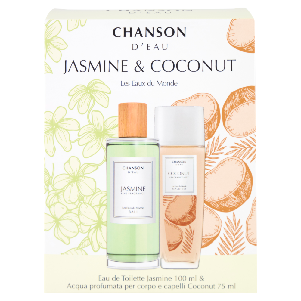 Chanson d'Eau Xmas25 Femminile Eau de Toilette Jasmine 100 ml + Body Mist Coconut 75 ml