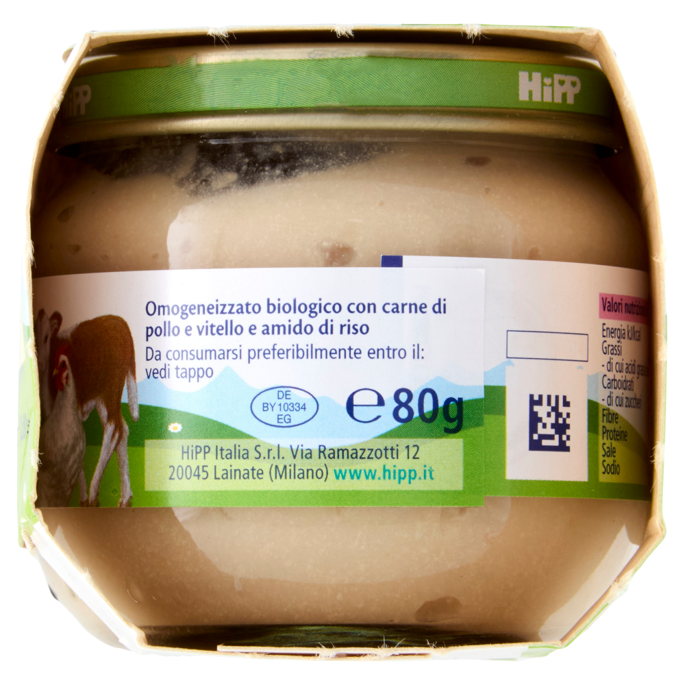 HiPP Biologico Pollo e Vitello Omogeneizzato con Carne 2 x 80 g