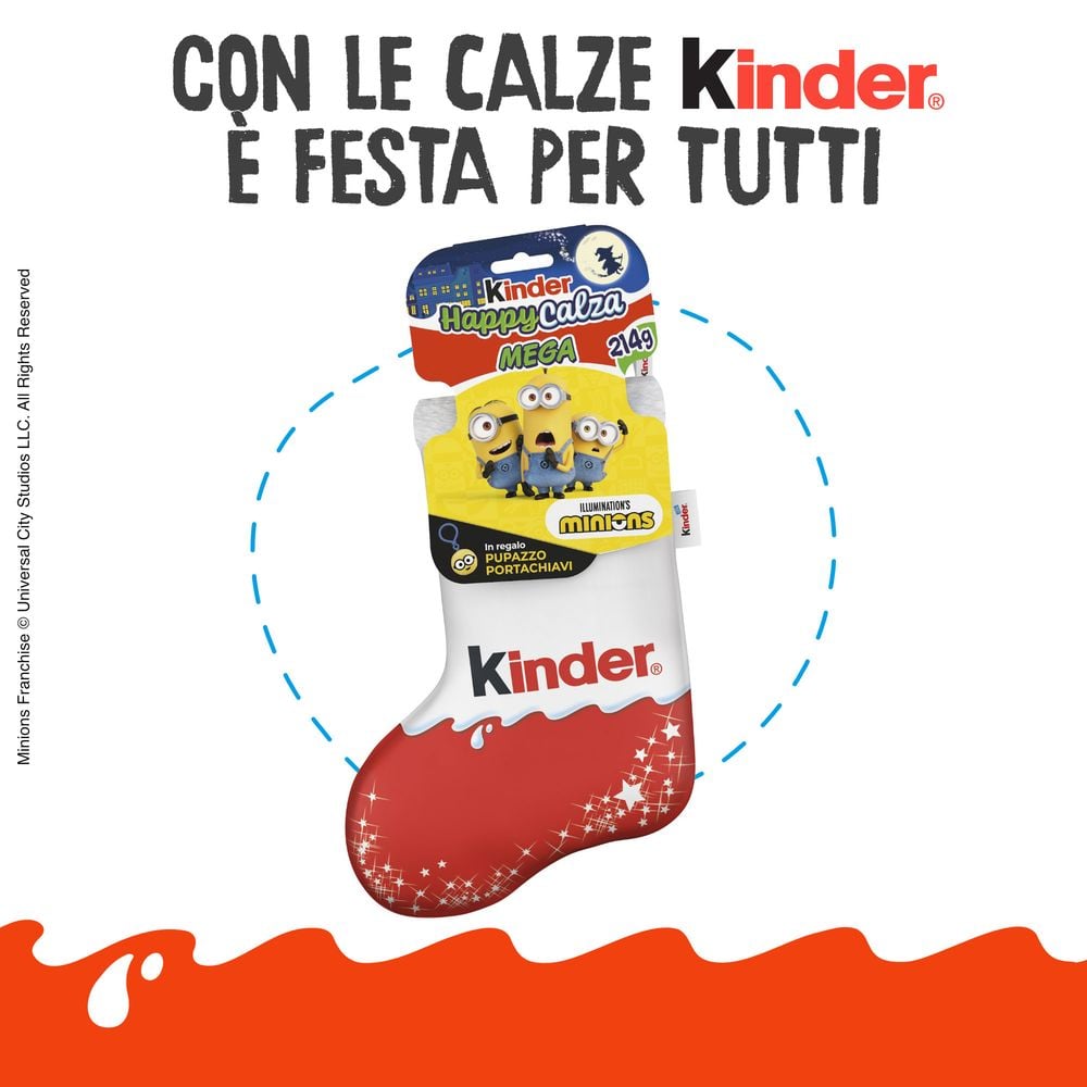 Kinder Happy Calza Mega illumination's minions 7 pezzi 214 g
