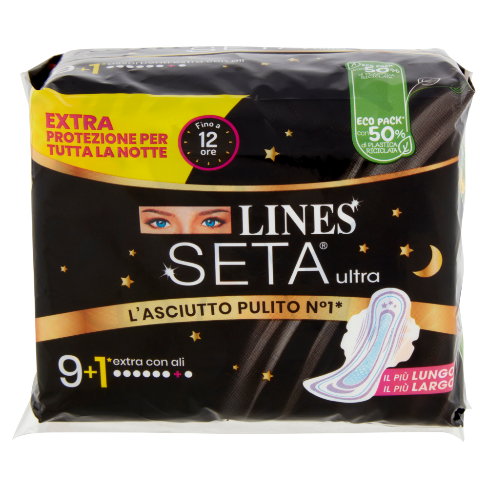 Lines Seta ultra extra con ali 9+1 pz