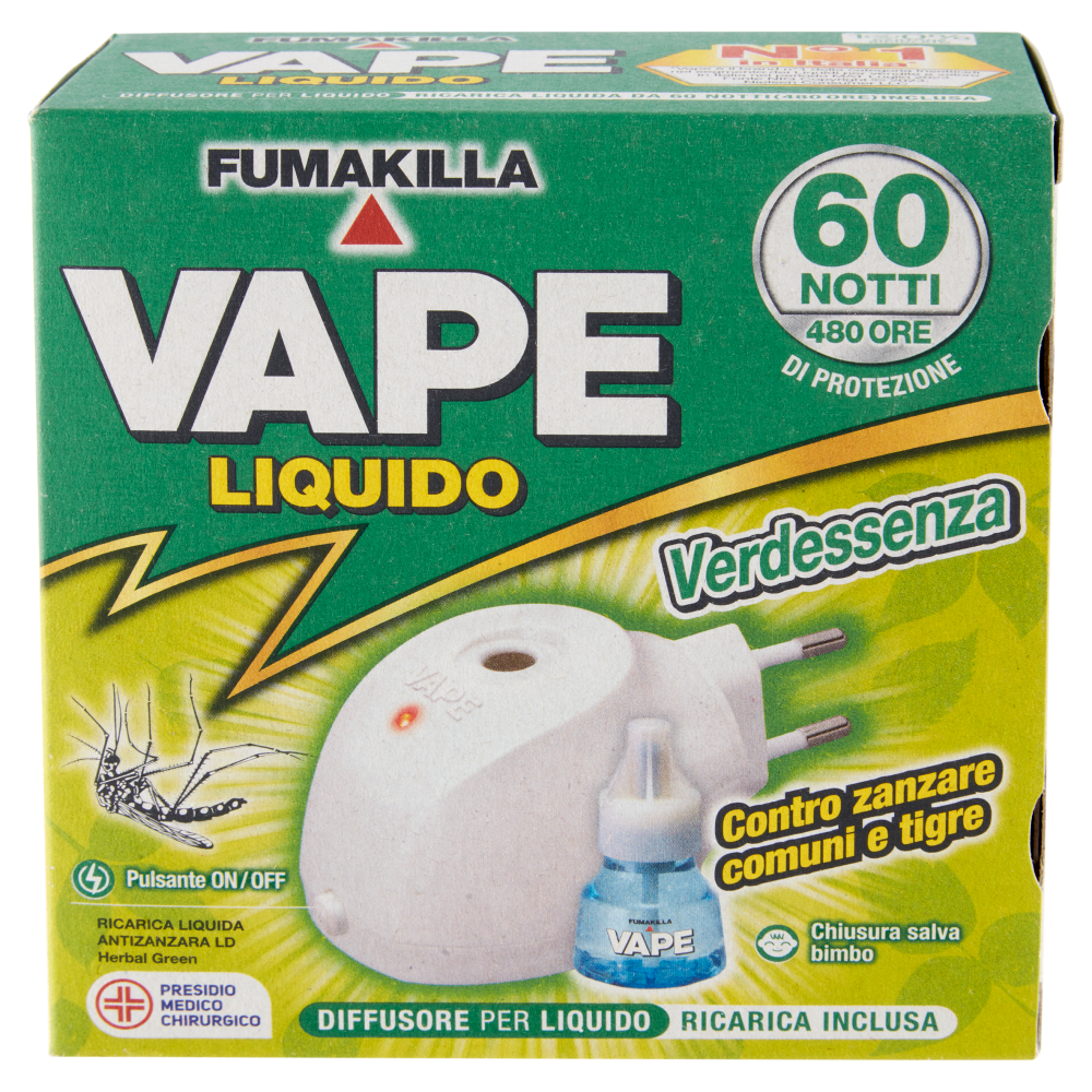VAPE Elettroemanatore Liquido Verdessenza + Ricarica 30 ml
