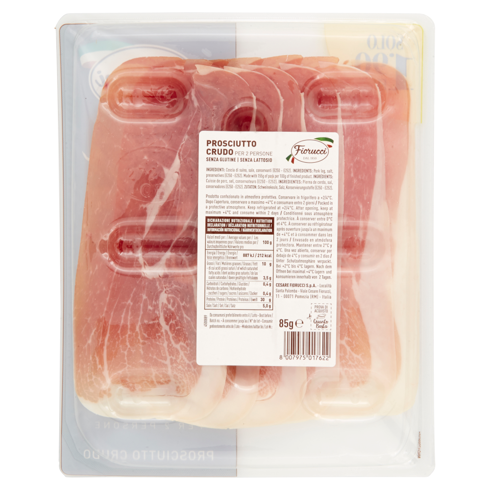 Fiorucci Quanto Basta per 2 Persone Prosciutto Crudo 85 g Carrefour