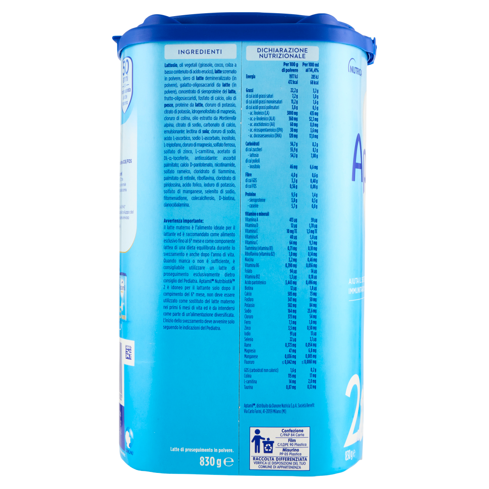 APTAMIL Nutribiotik 2 - Latte di Proseguimento in Polvere, 830g
