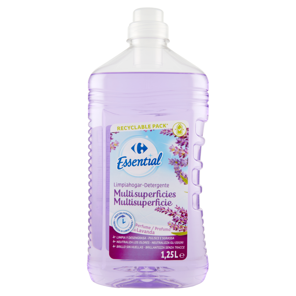 Carrefour Essential Detergente Multisuperficie Profumo di Lavanda 1,25 L