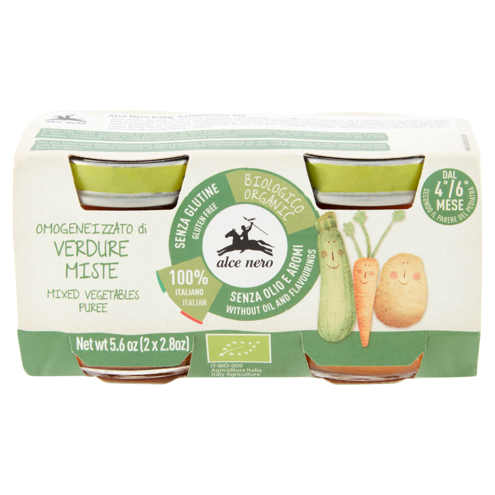 alce nero Omogeneizzato di Verdure Miste 2 x 80 g