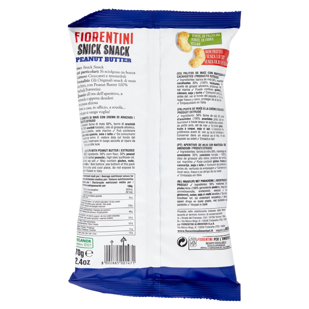 Fiorentini gli Originali Snick Snack Peanut Butter 70 g