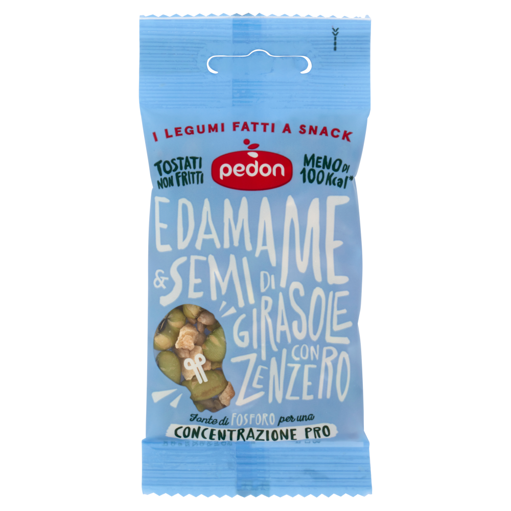 pedon I Legumi Fatti a Snack Edamame & Semi di Girasole con Zenzero 20 g