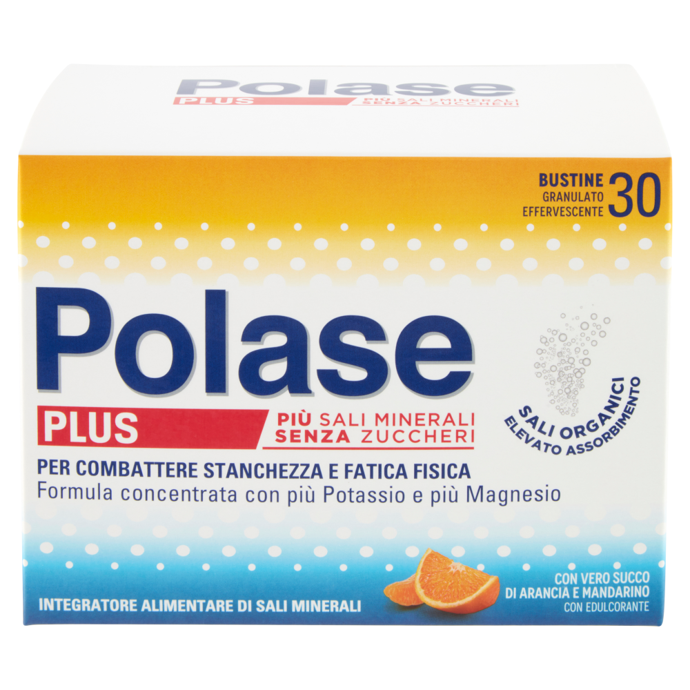 Polase Plus Integratore Alimentare Magnesio Potassio Sali Minerali Arancia Mandarino 30 bustine 201g