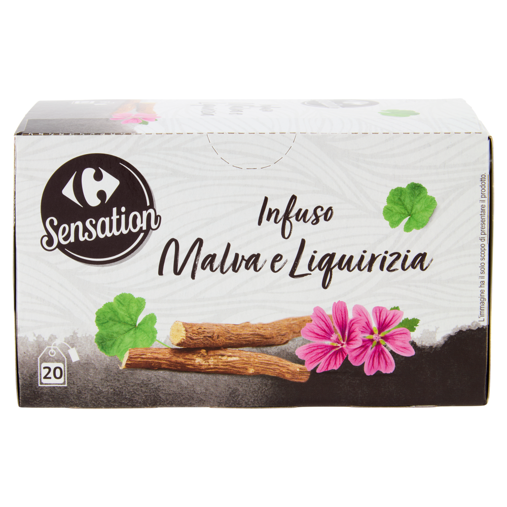 Carrefour Sensation Infuso Malva e Liquirizia filtri 20 x 1,5 g