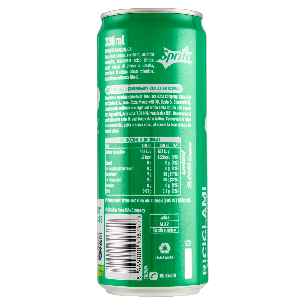 Sprite Sleek Can 330 ml