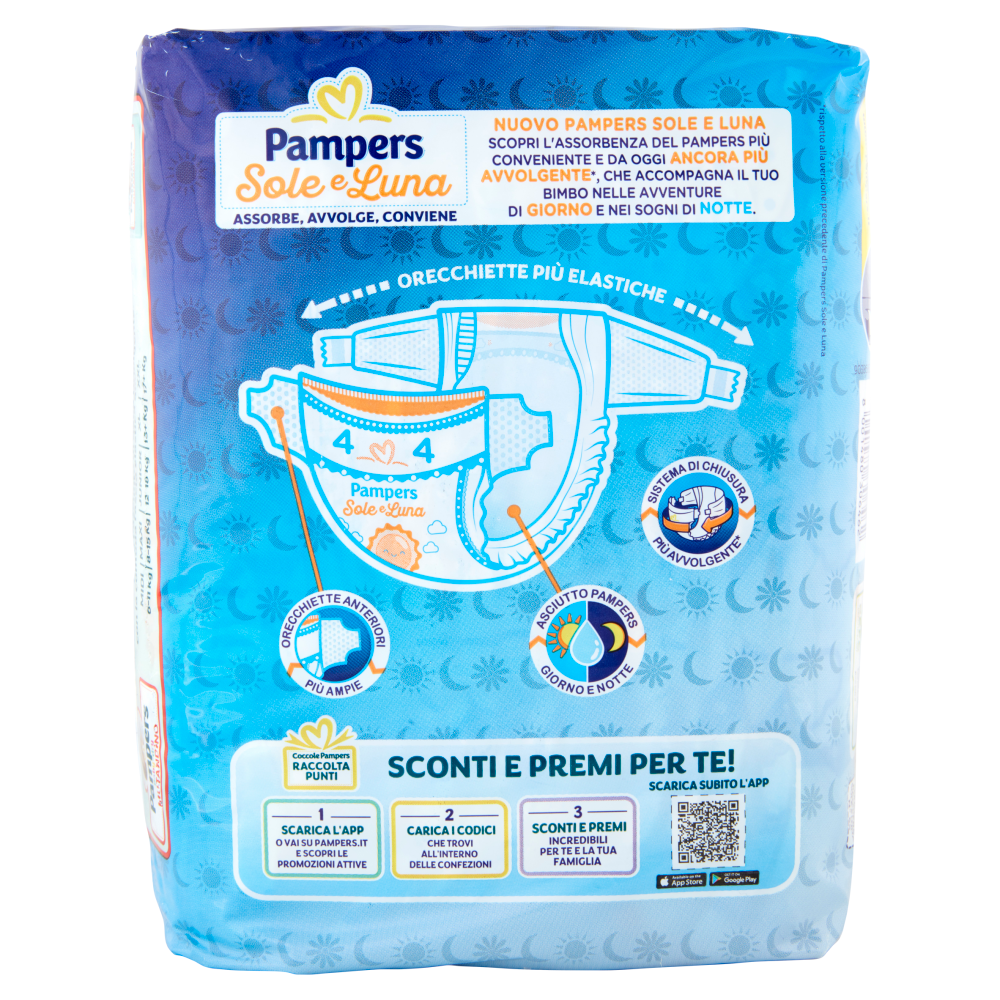 Pampers Sole e Luna 4 Maxi 17 pz