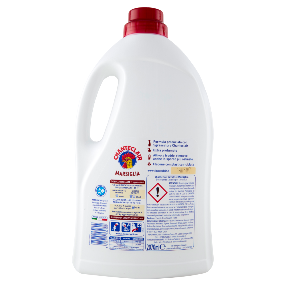 Chanteclair Lavatrice Marsiglia 2070 ml