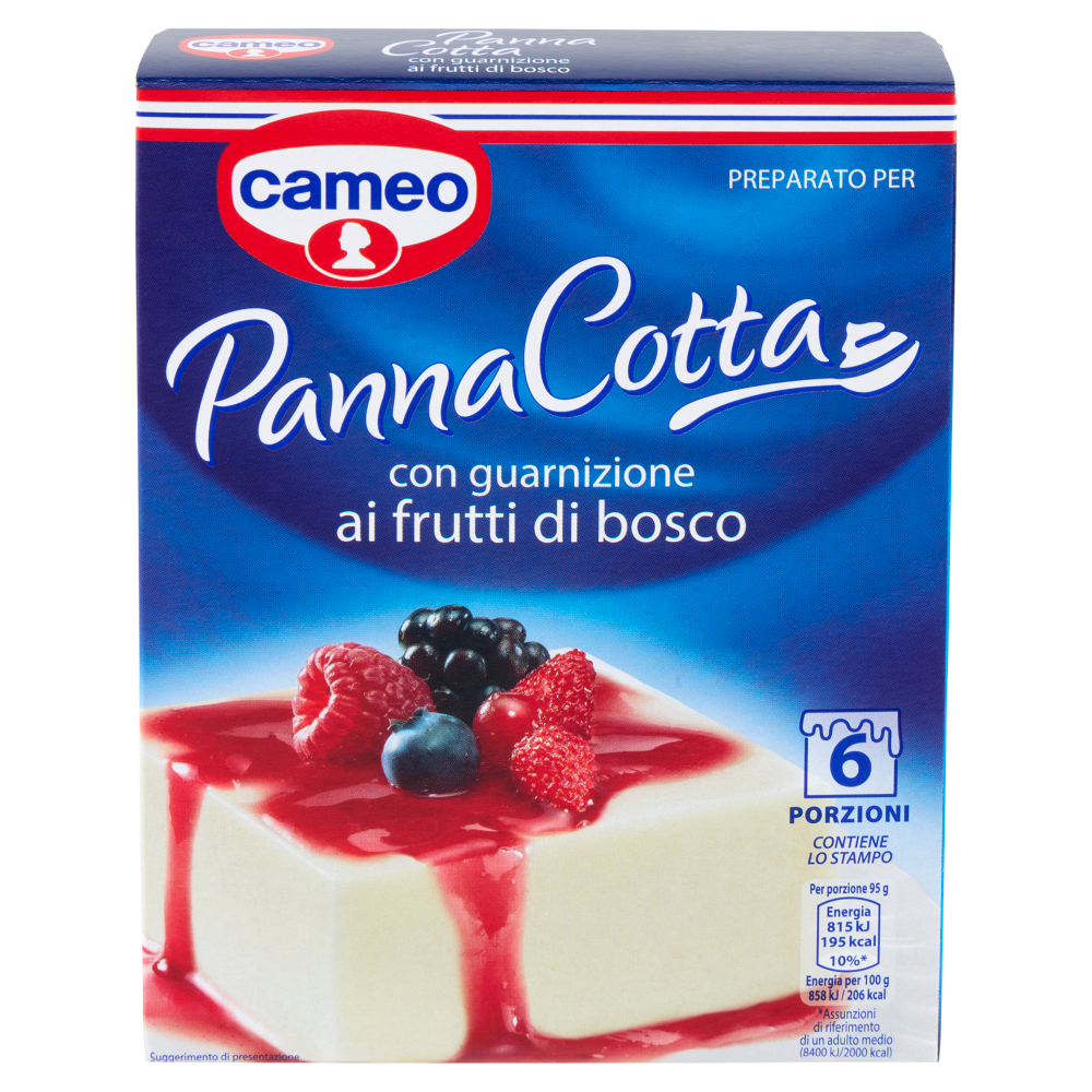 cameo Preparato per Panna Cotta con guarnizione ai frutti di bosco 107 g