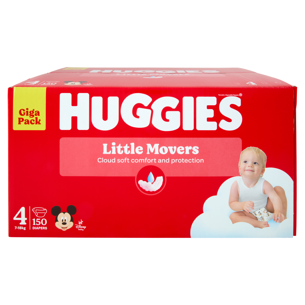 Huggies Little Movers Pannolini 4 7-18 Kg 150 pz