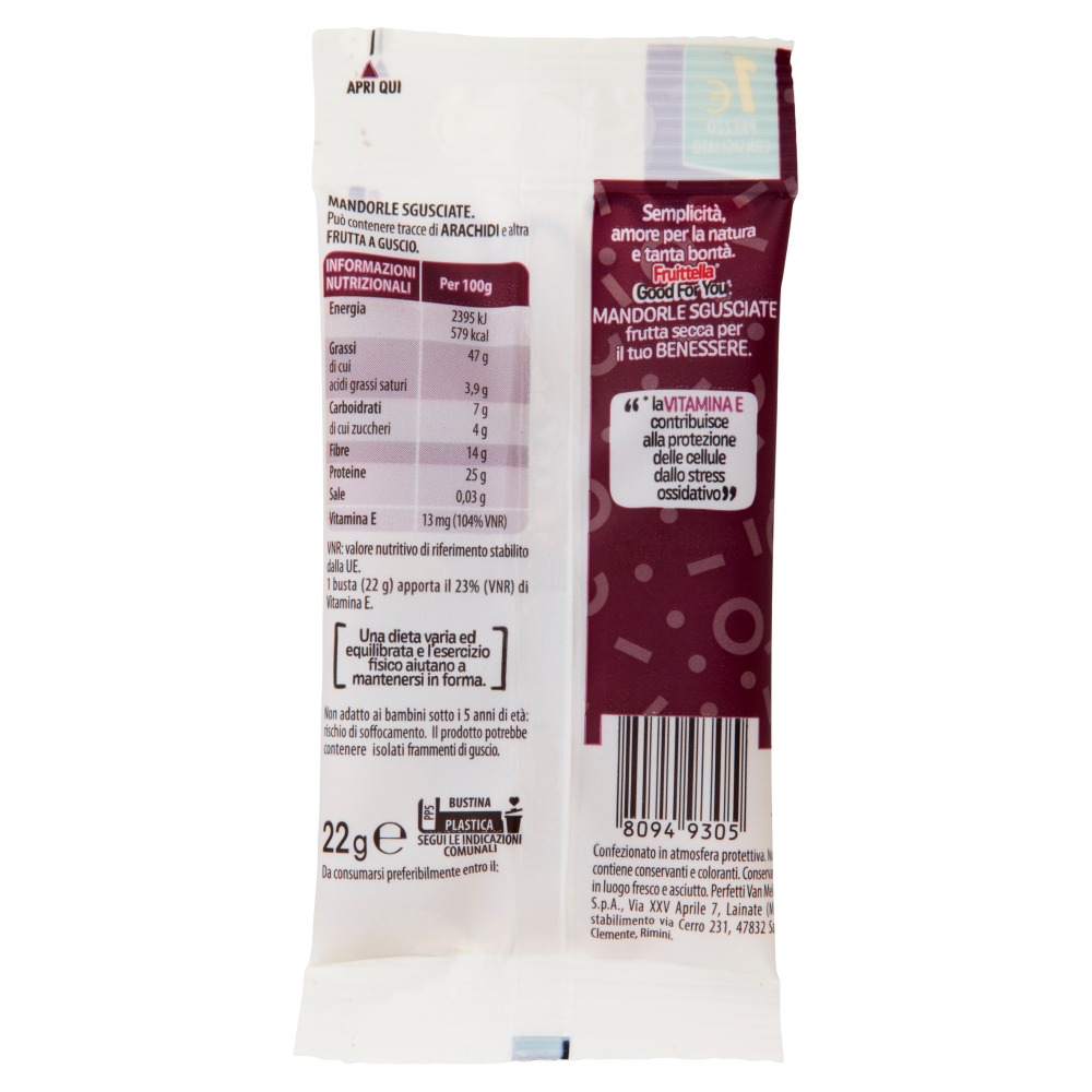 Fruit-tella Good For You* Mandorle Sgusciate 22 g