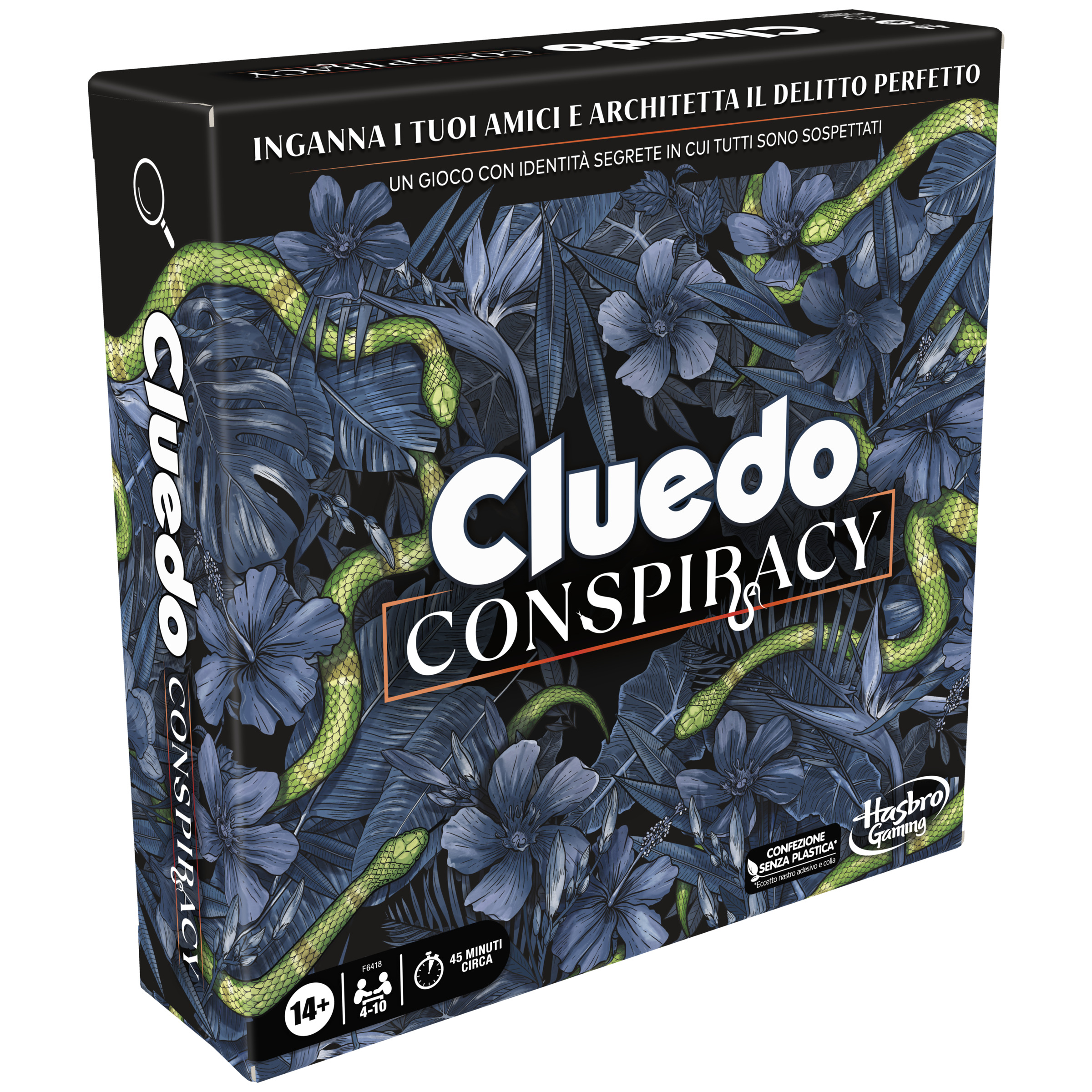 Cluedo Conspiracy, gioco da tavolo per adulti e ragazzi, dai 14 anni in su, gioco di strategia con identità segrete, per 4-10 giocatori
