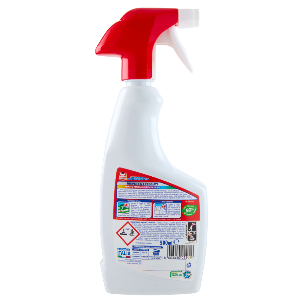 Omino Bianco Pre-Trattante Smacchia e Sgrassa 500 ml