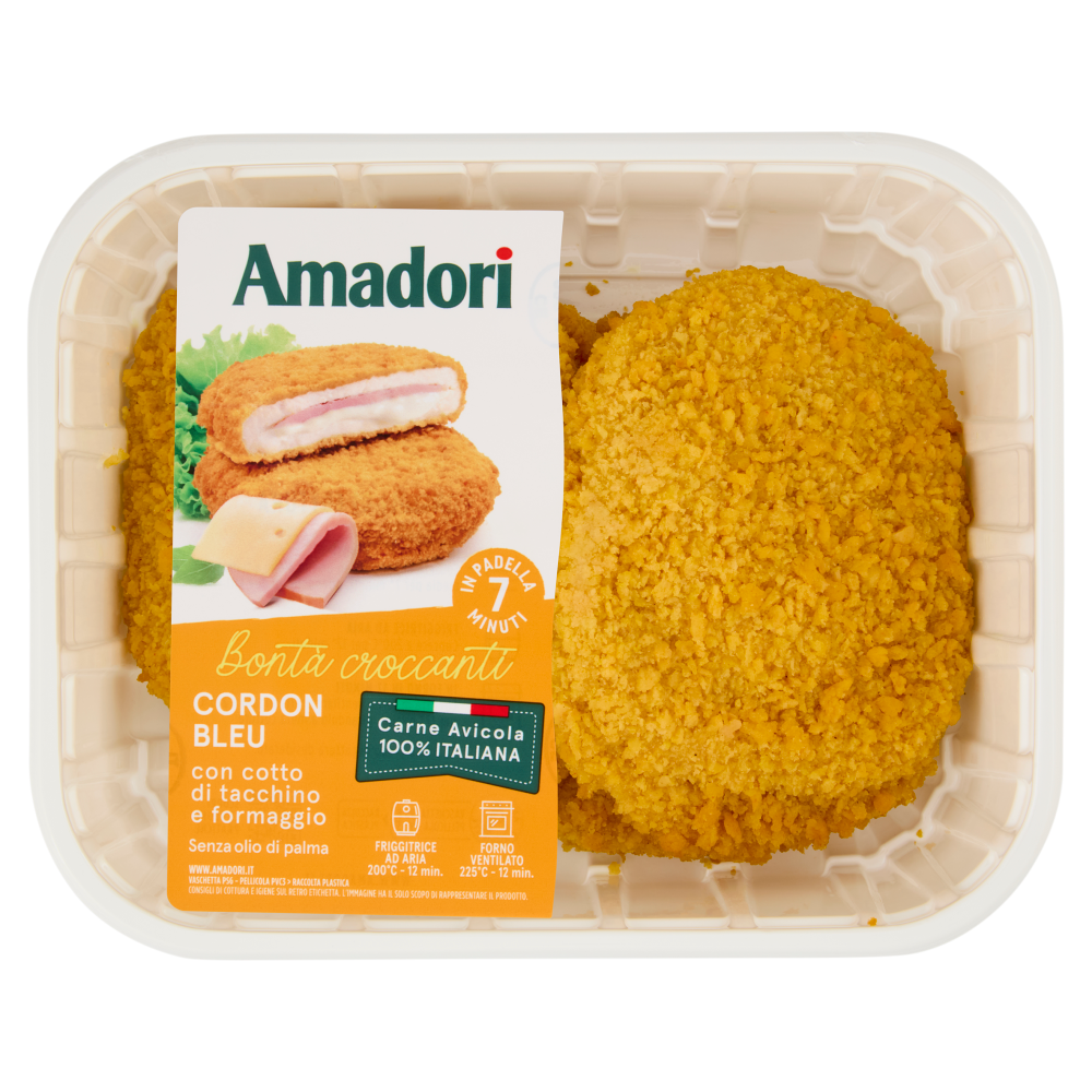 Amadori Cordon Bleu con cotto di tacchino e formaggio 0,500 kg