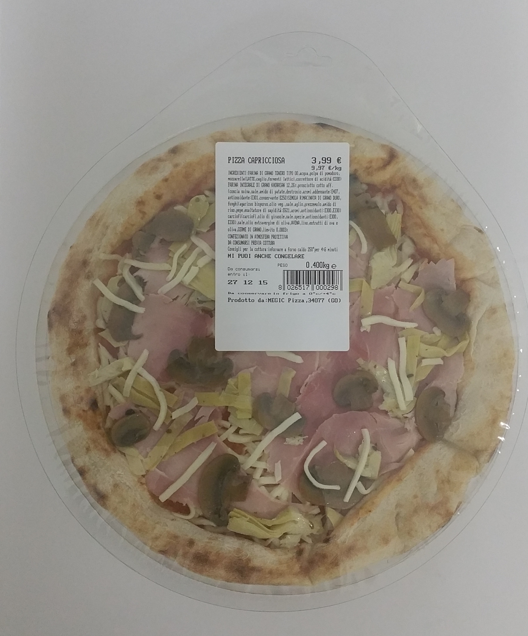 Megic Pizza Pizza Capricciosa 0,400 kg