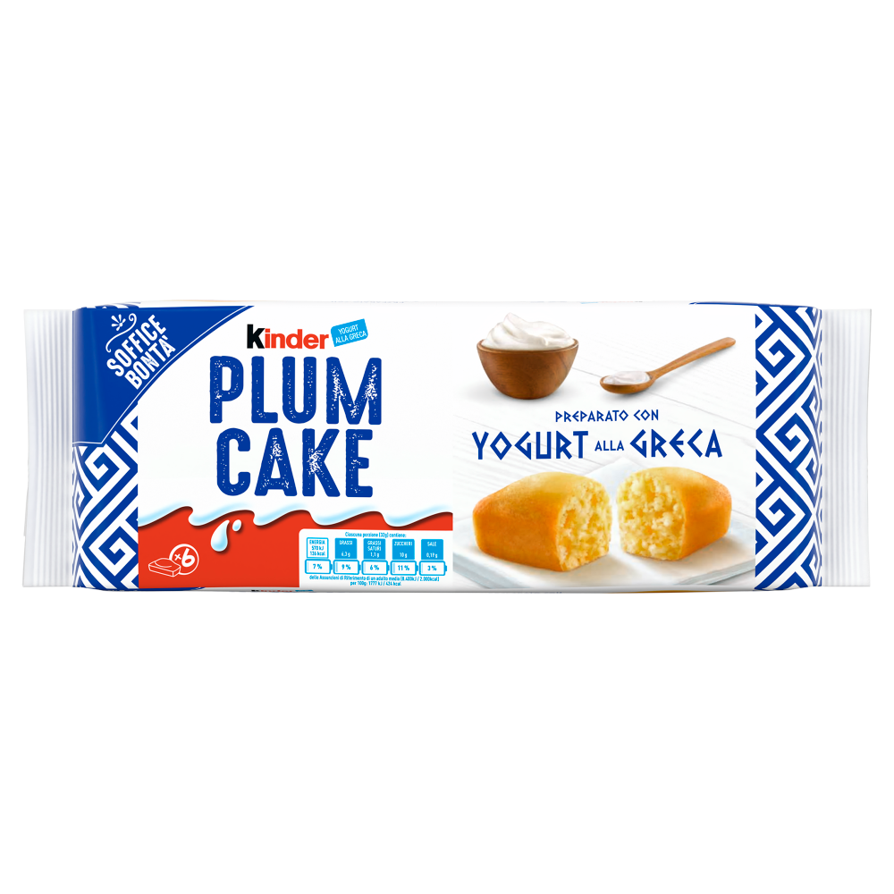 Kinder Plumcake merenda con Yogurt alla Greca 6 pezzi 192g
