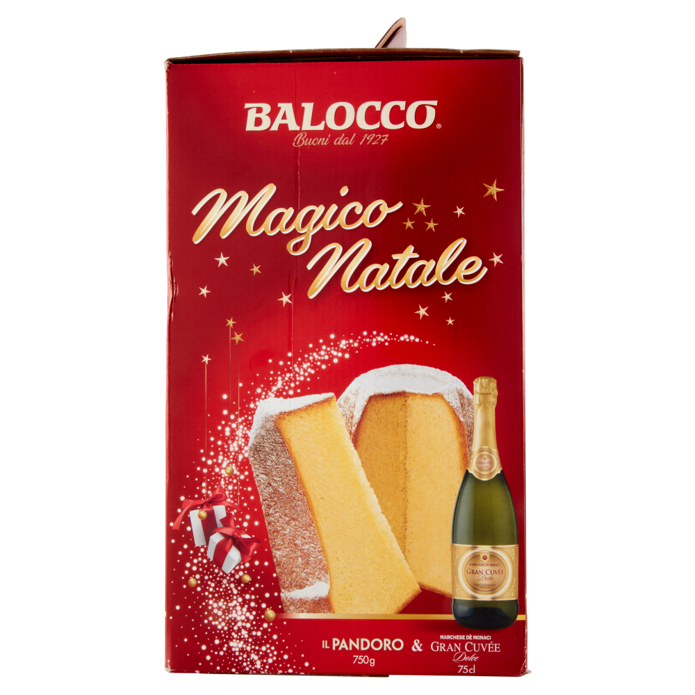 Balocco Magico Natale il Pandoro 750 g & Marchese dè Monaci Gran Cuvée Dolce 75 cl