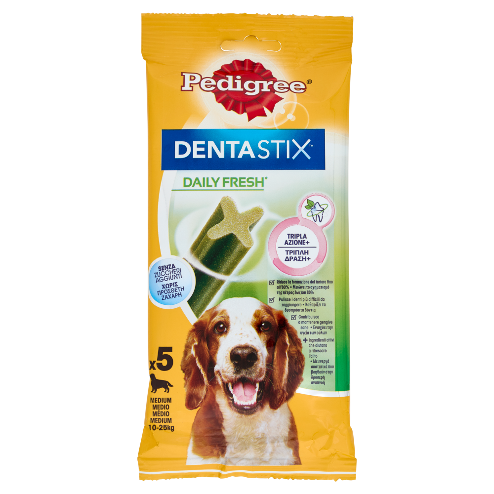 Pedigree Dentastix Fresh Snack per igiene orale Cane Medio 5 Pezzi 128 g