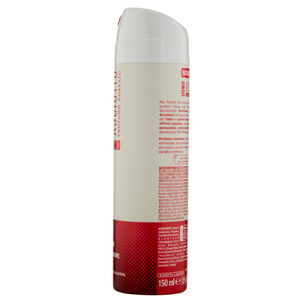 Borotalco Uomo Asciutto Profumo Ambrato Deo Spray 150 ml
