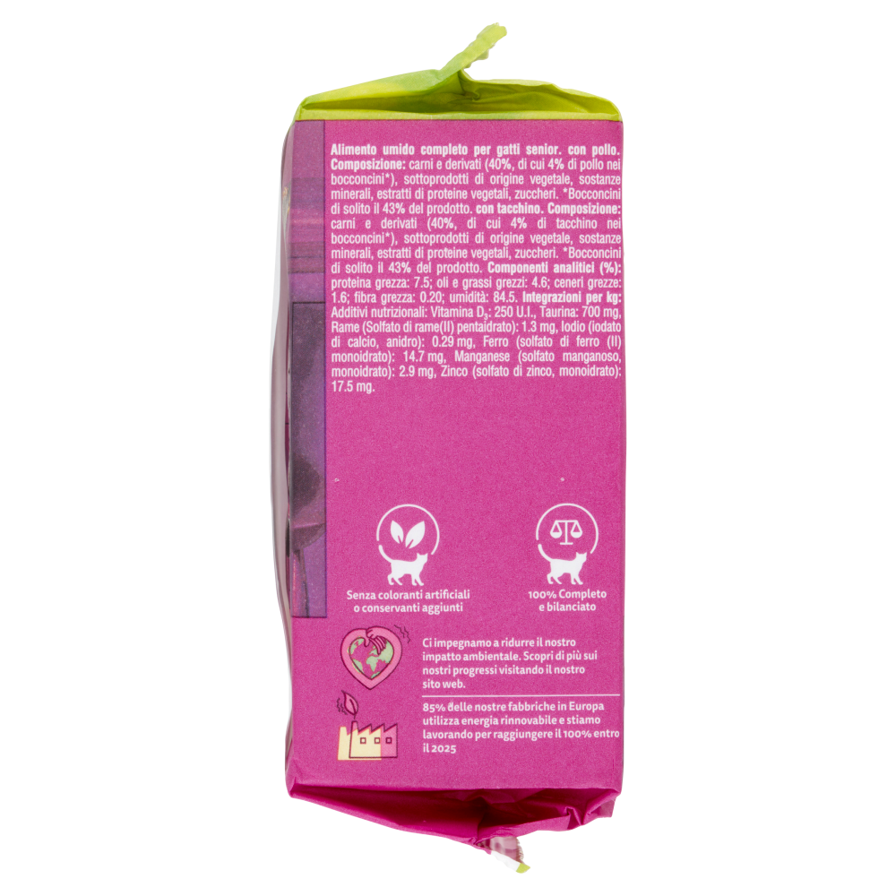 Whiskas Pranzetti con Pollo, con Tacchino in Salsa 7+ 6 x 50 g