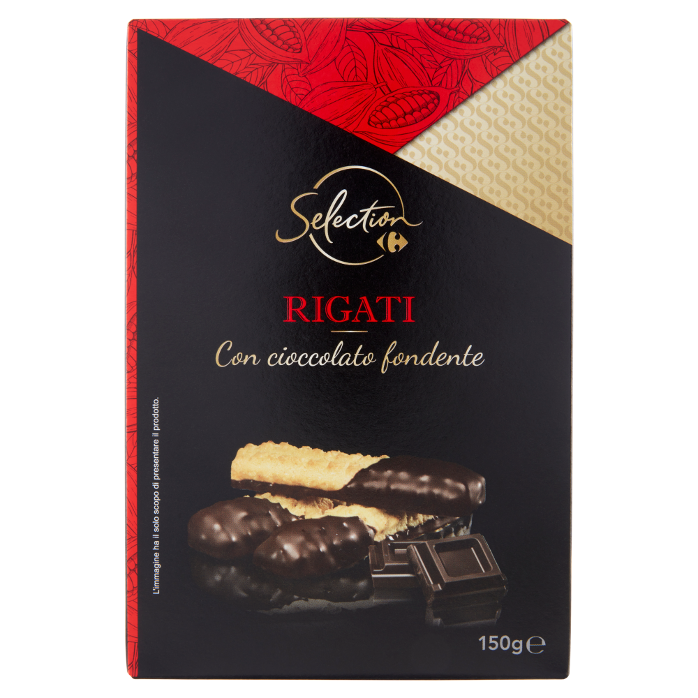 Carrefour Selection Rigati con cioccolato fondente 150 g