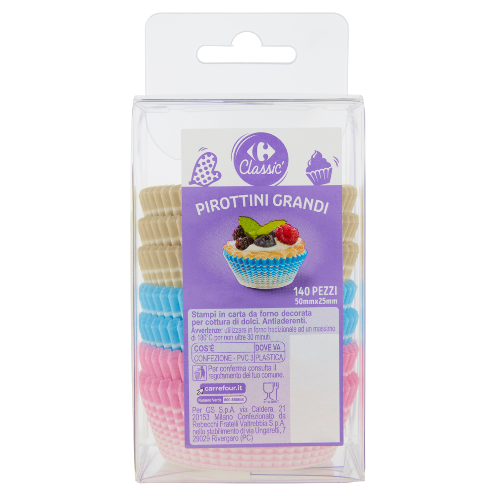 Carrefour Classic Pirottini Grandi 50mmx25mm 140 pz