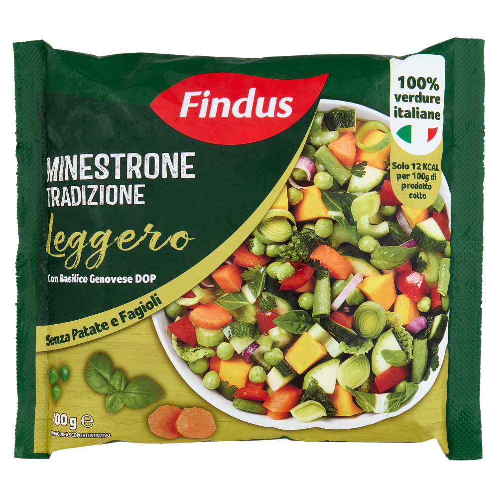 Findus Minestrone Tradizione Leggero con Basilico Genovese DOP 700 g