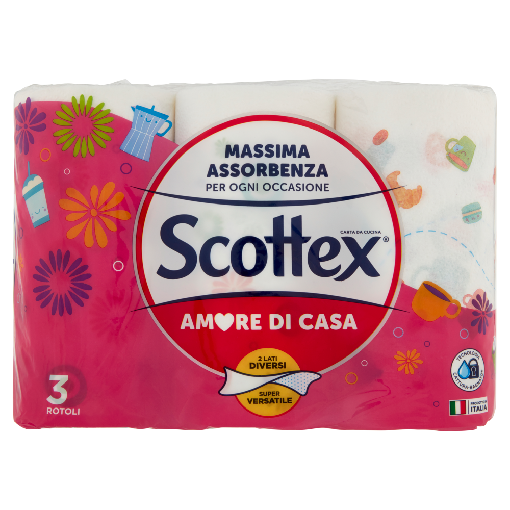 Scottex Amore di Casa Carta da Cucina Rotoli 3 pz