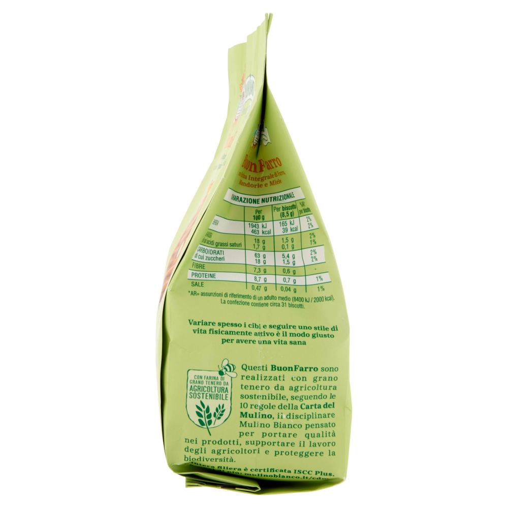 Mulino Bianco Armonia Buonfarro Biscotti Farro Mandorle Miele Senza Latte e Uova 270g