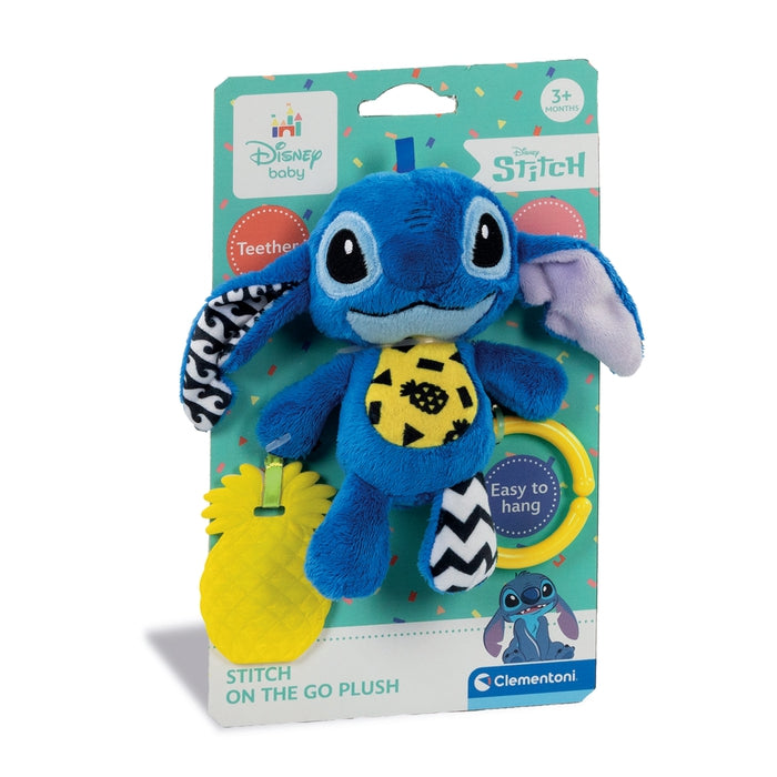 Clementoni Disney Baby Stitch Soft Rattle giocattolo da appendere per bambini