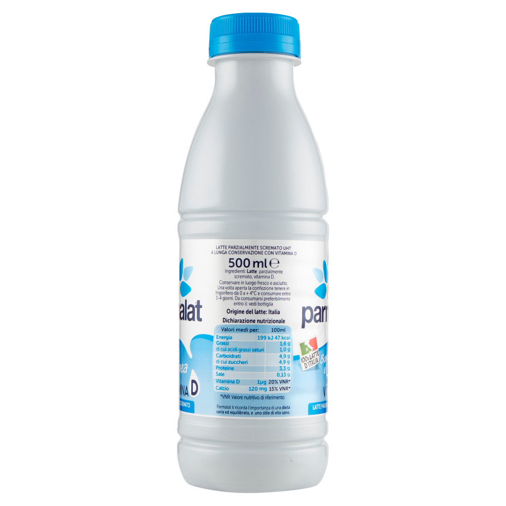 parmalat Bontà e Linea con Vitamina D Latte Parzialmente Scremato 100% Latte d'Italia 500 ml