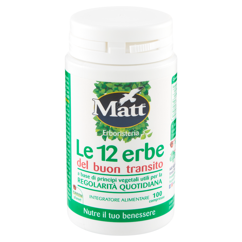 Matt Erbosisteria Le 12 erbe del buon transito 100 compresse 50 g