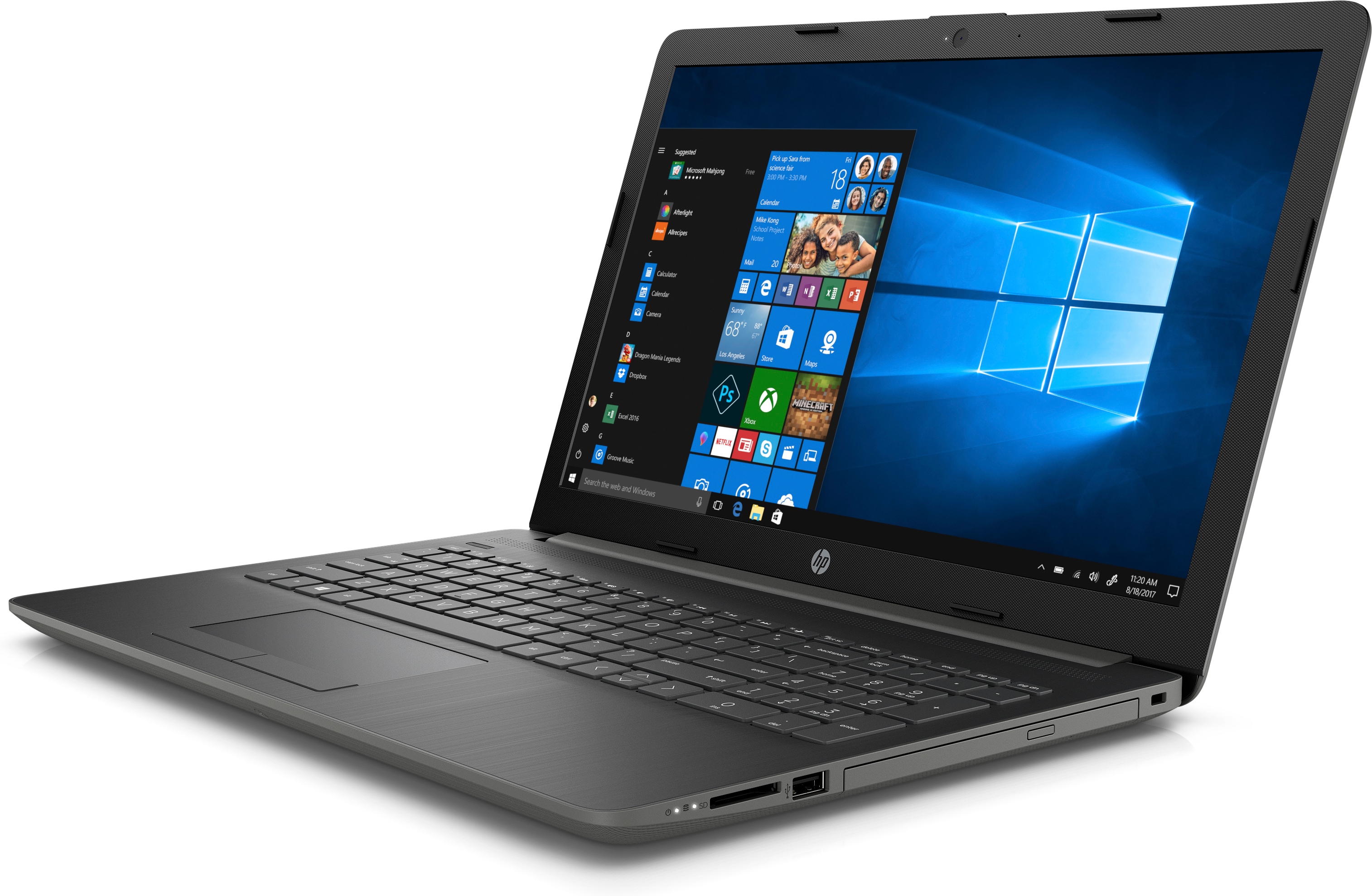 HP 15-db0991nl AMD A9 A9-9425 Computer portatile 39,6 cm (15.6") HD 8 GB DDR4-SDRAM 1 TB HDD Wi-Fi 5 (802.11ac) Windows 10 Home Grigio
