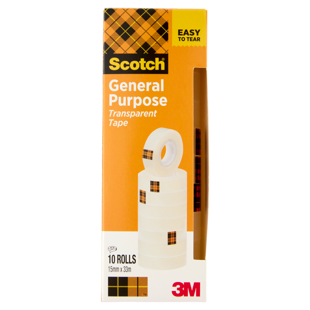 Scotch® Torre nastri adesivi trasparenti 508 15mm x33m 10 pz