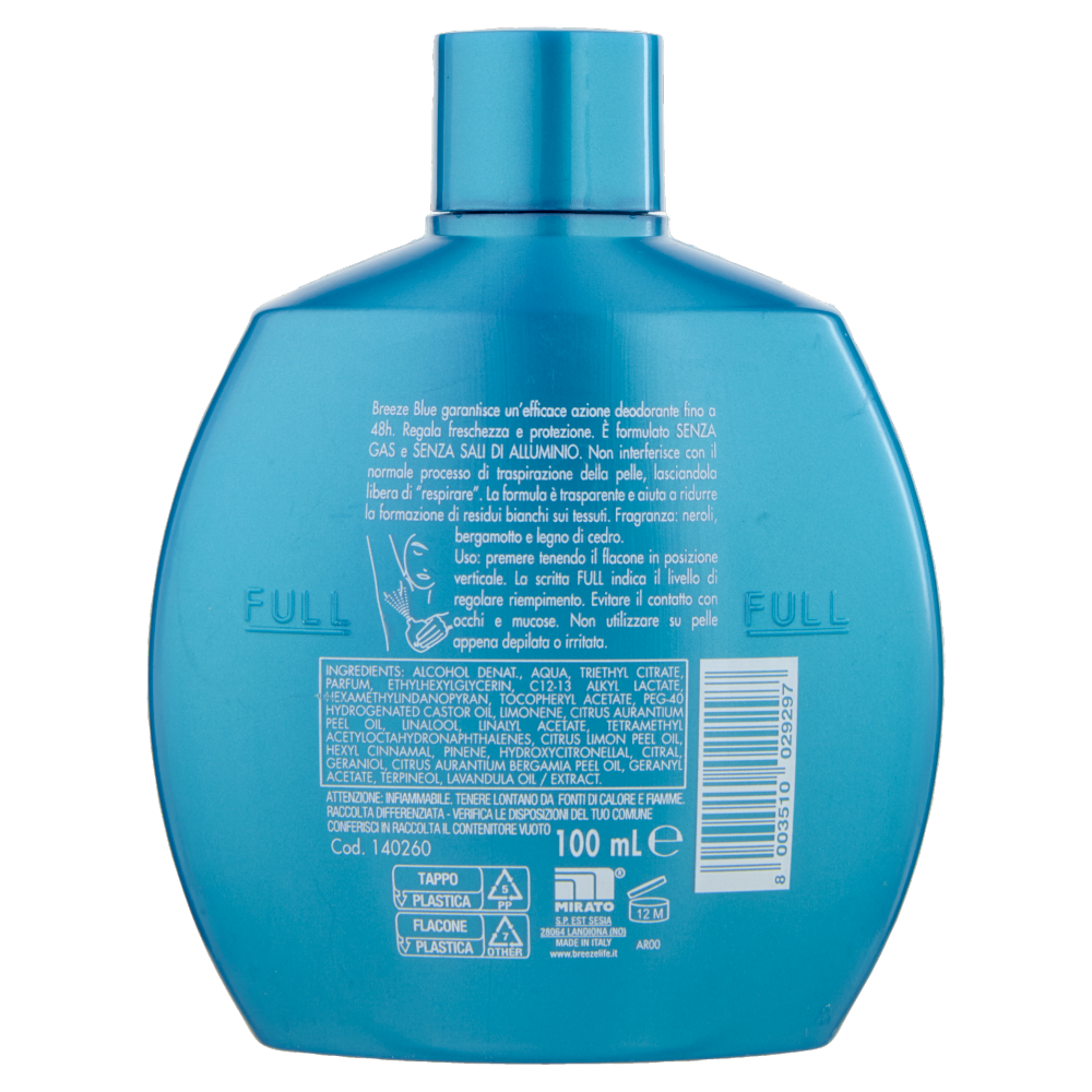 Breeze Blue Deodorante Profumato 48h 100 mL