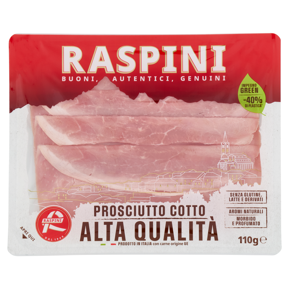 Raspini Prosciutto Cotto Alta Qualit&agrave; 110 g
