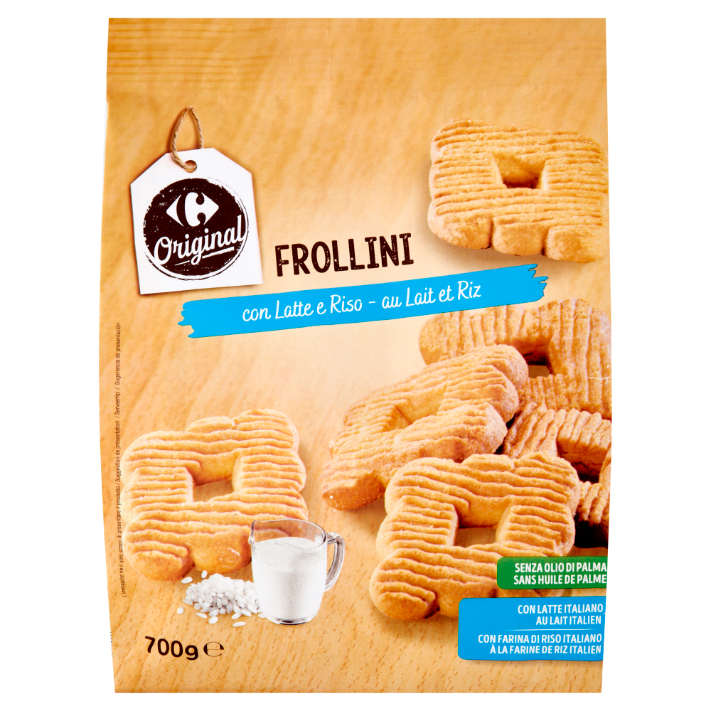 Carrefour Original Frollini con Latte e Riso 700 g