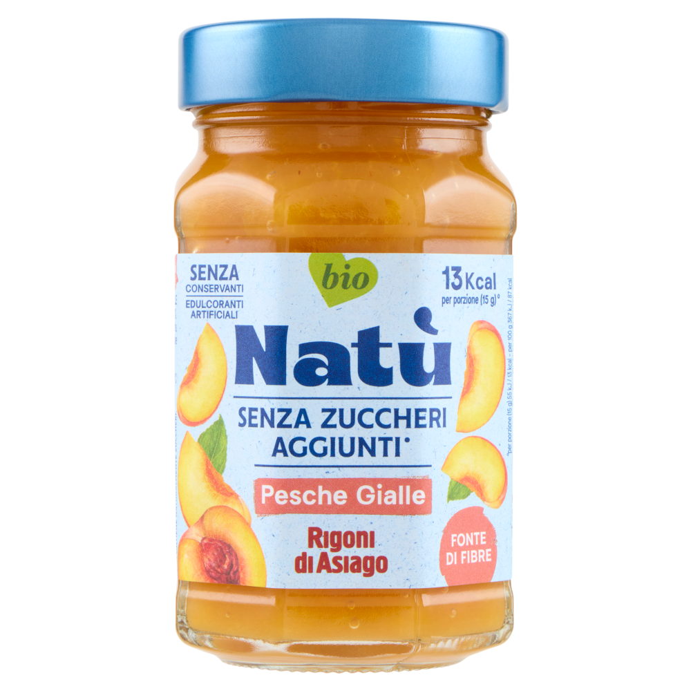 Rigoni di Asiago Nat&ugrave; Senza Zuccheri Aggiunti&deg; Pesche Gialle bio 240 g