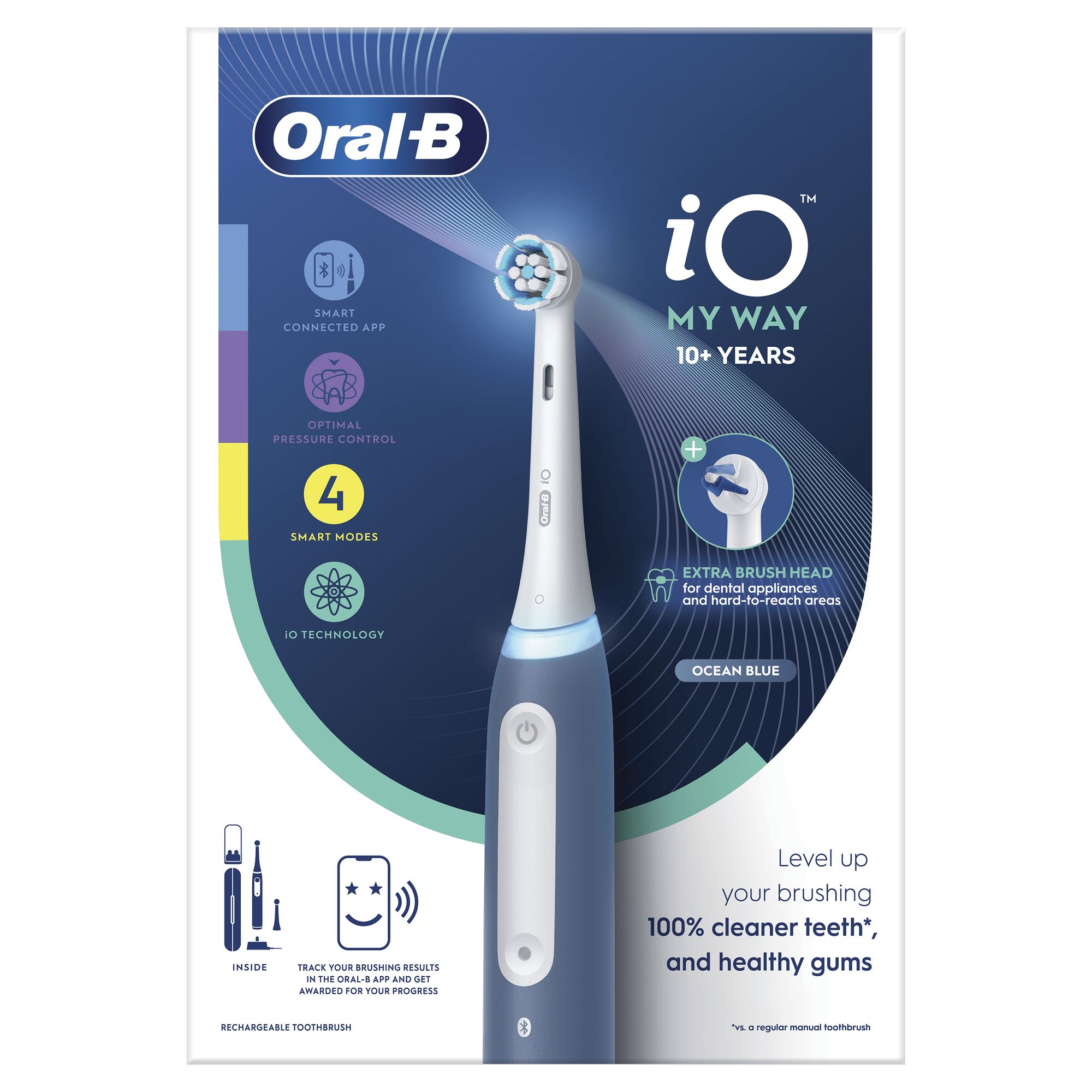 Oral-B iO My Way Adolescenti Spazzolino a vibrazione Blu