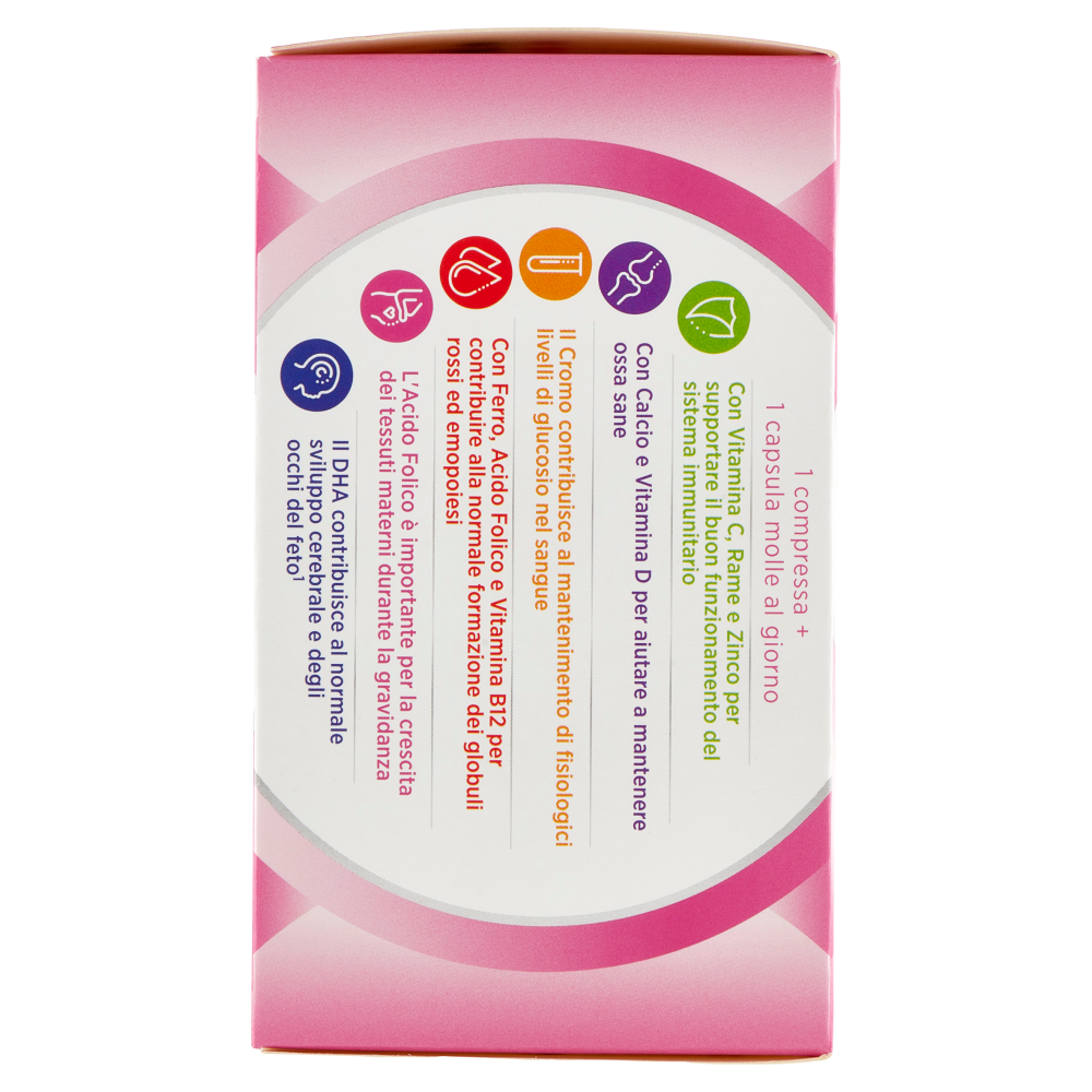 Multicentrum Mamma DHA Integratore completo con Acido Folico Donne in Gravidanza 30+30 compresse 52g