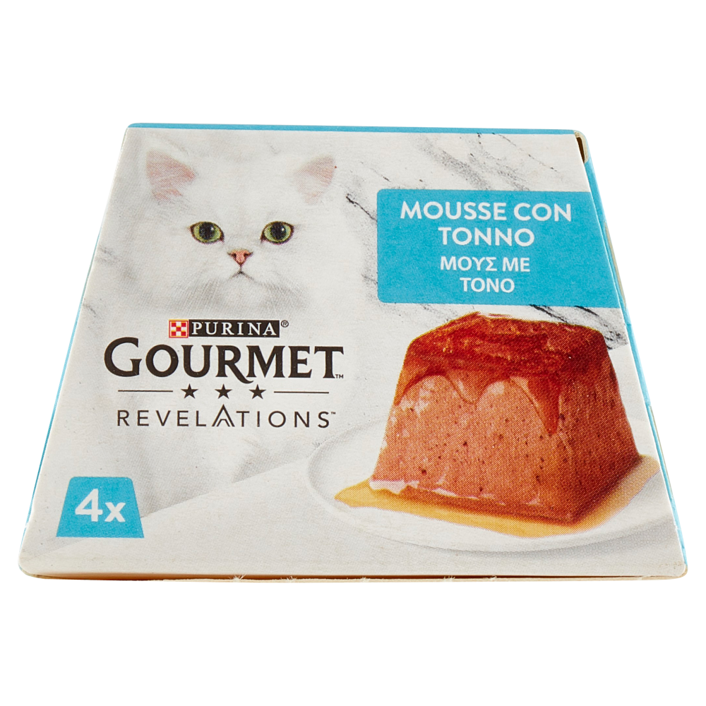 PURINA GOURMET Revelations Mousse con Tonno e una cascata di salsa 4 x 57 g