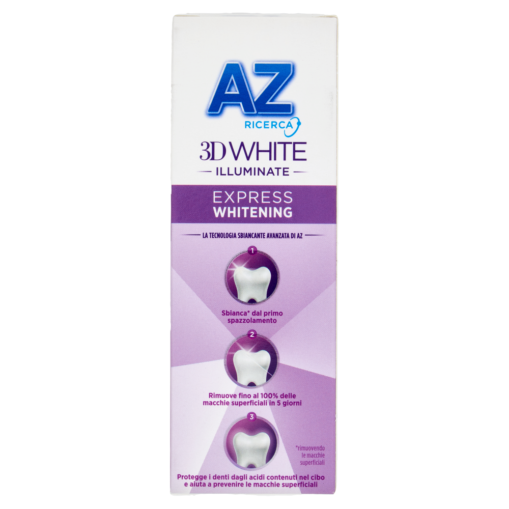 AZ Ricerca Dentifricio 3D White Illuminate Express Whitening Bianco Glossy 50 ml